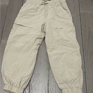 Zara Light Tan Elastic Waist Pants